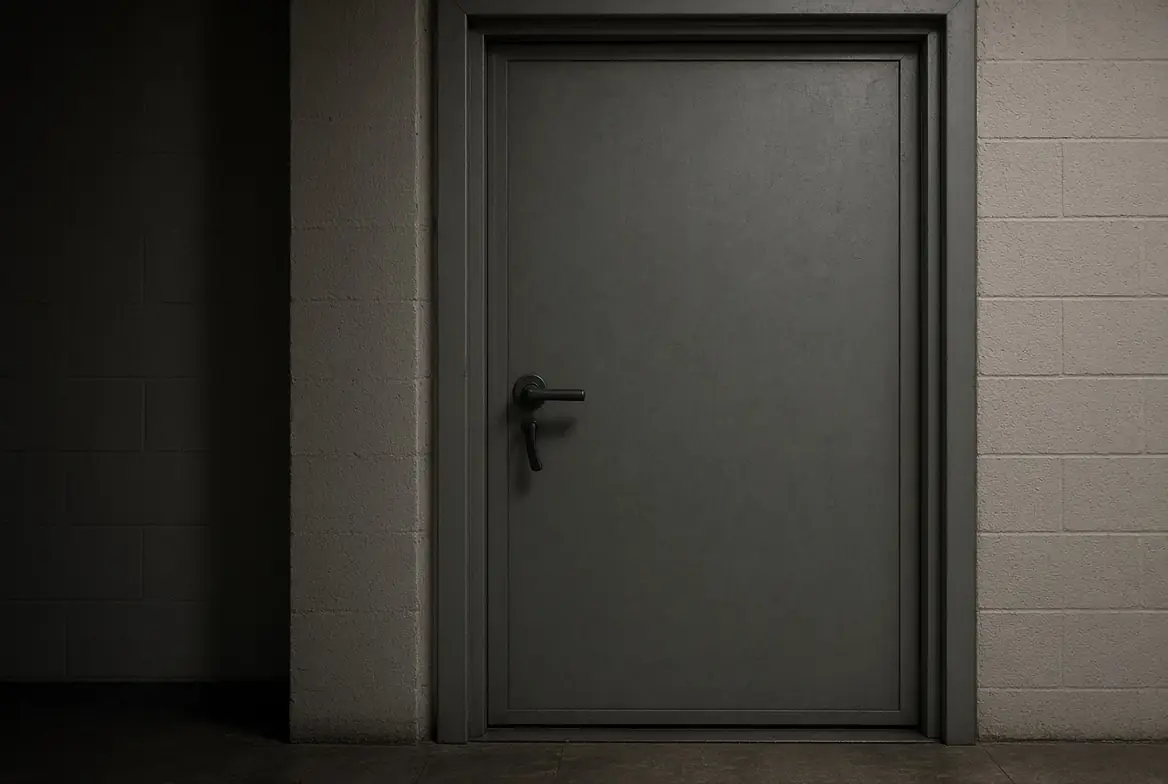 Puerta acústica entre dos espacios