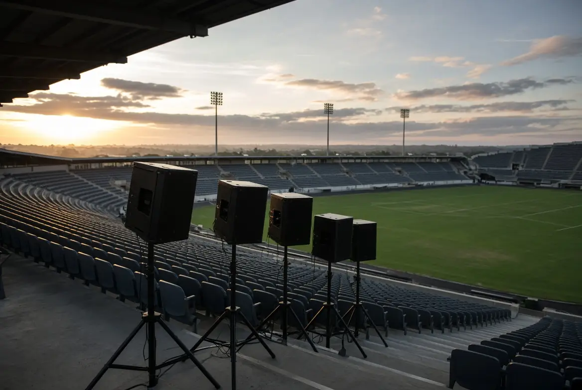 Cobertura de sonido desde la grada